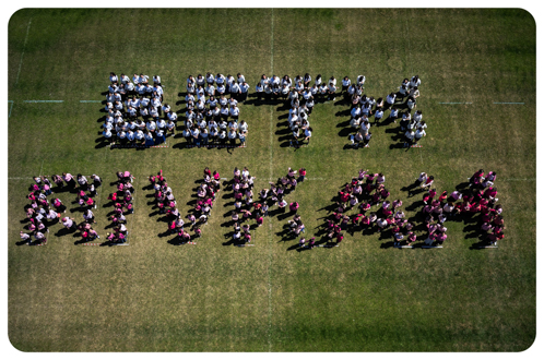 Logo humain en drone